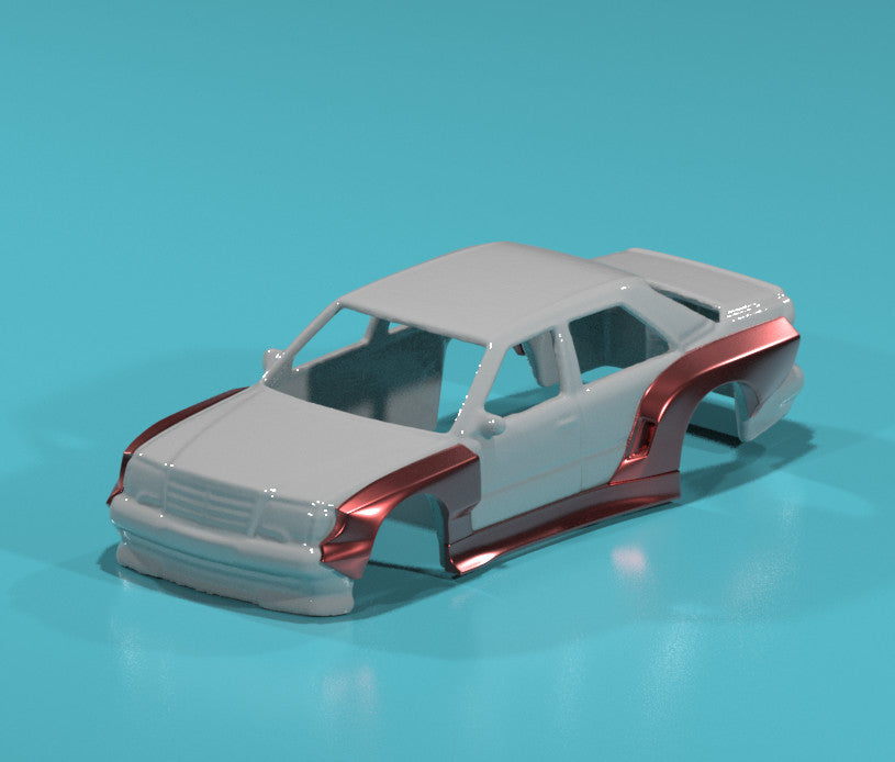 Wide Body Kit for Hot Wheels Mercedes E500 - Resin - 3d Printed