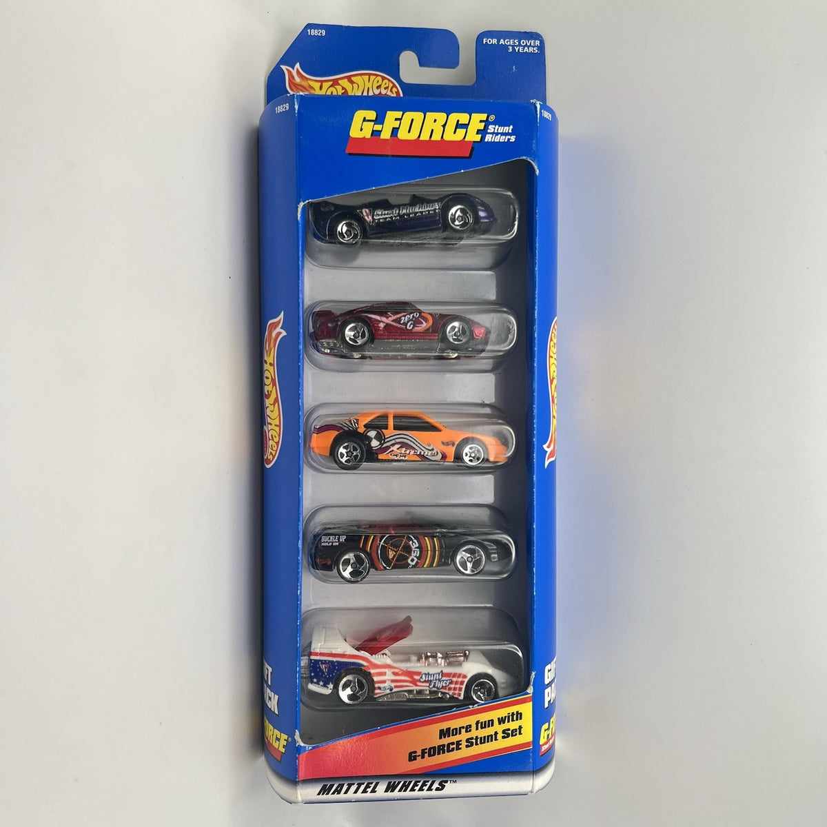 Hot Wheels Mattel G-FORCE Gift Pack 5 Car Set Sealed Box 18829 Stunt Riders