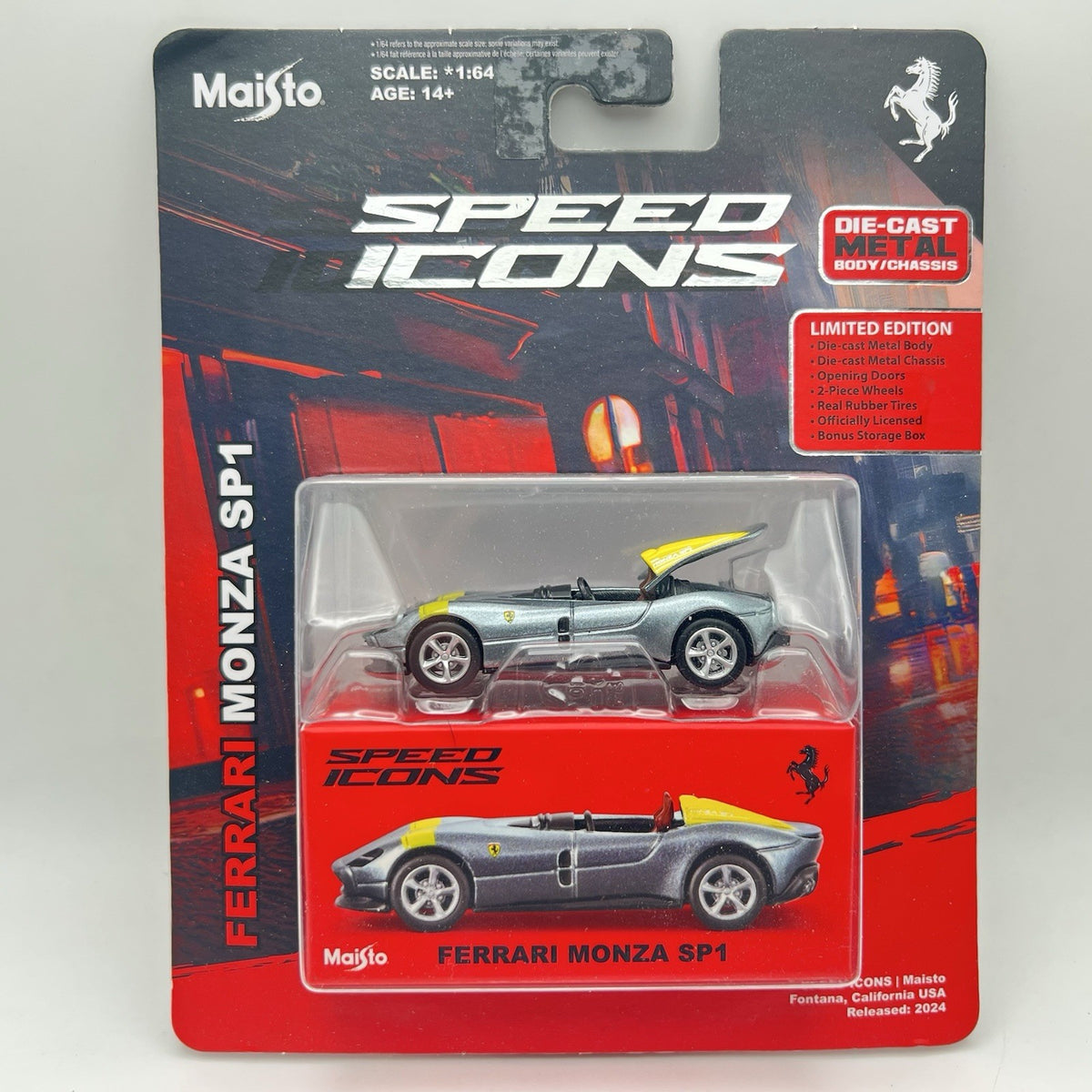 MAISTO Ferrari Monza SP1 Speed Icons 1:64 Die-Cast Metal 2024 Limited Edition