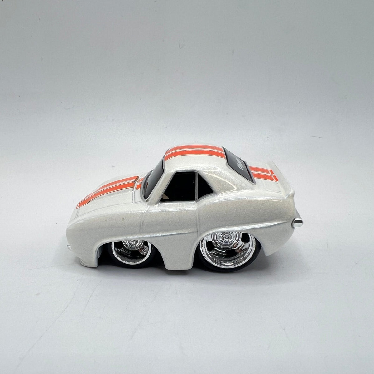 Car Tuned MGA '69 Chevy Camaro White Orange Stripes Chibi LOOSE