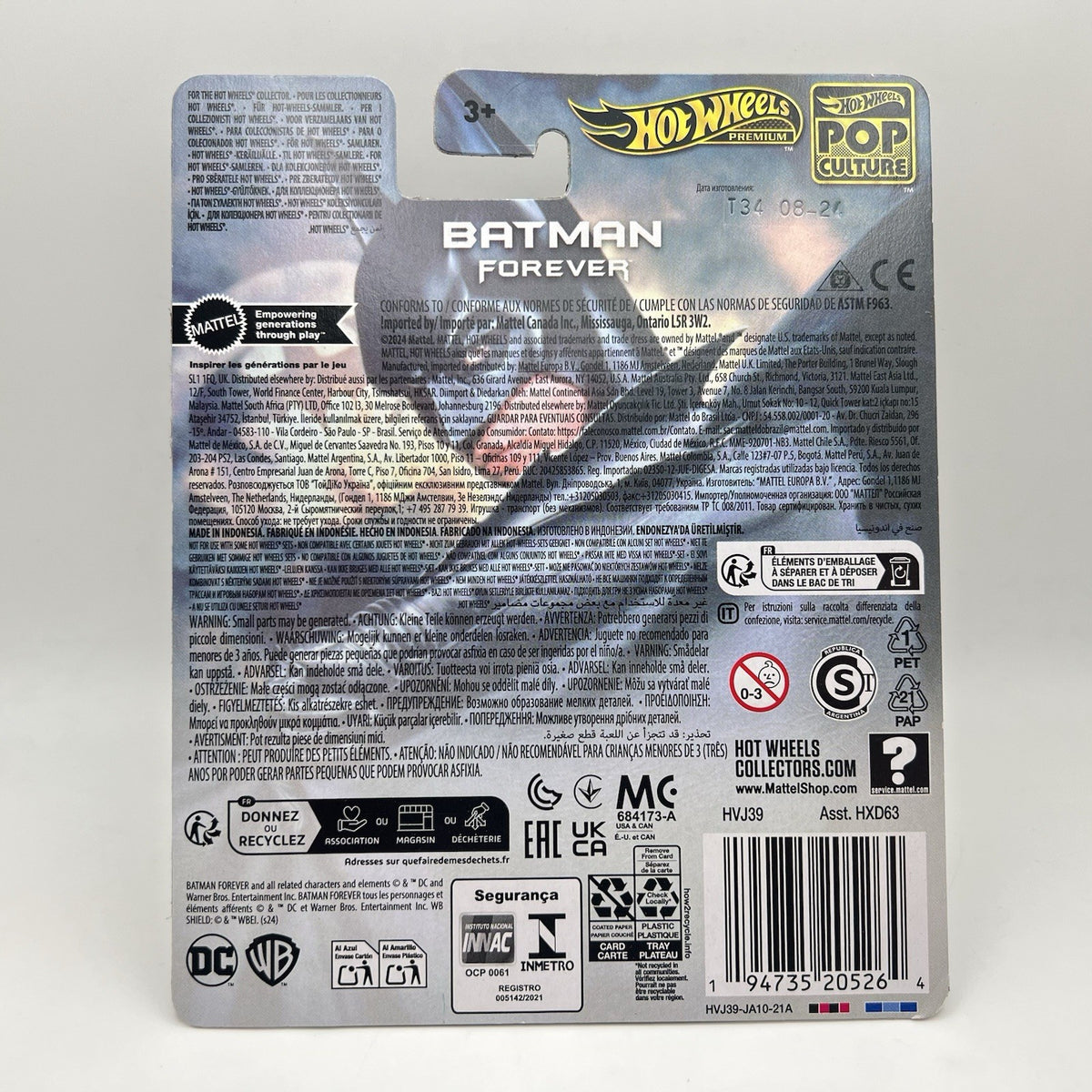 2024 Hot Wheels Premium Pop Culture Batman Forever Batmobile Real Riders Metal