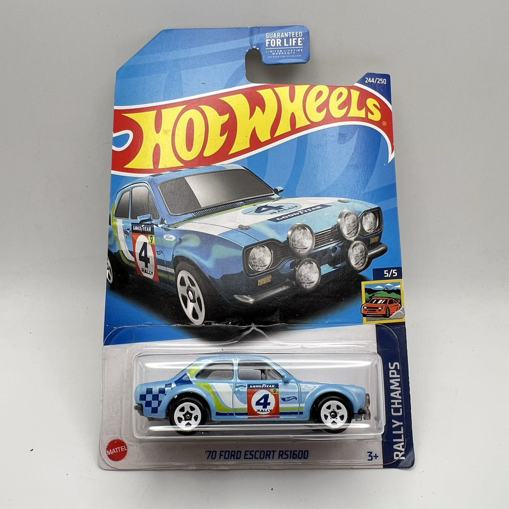 2022 Hot Wheels Rally Champs '70 Ford Escort RS1600 #244 Blue