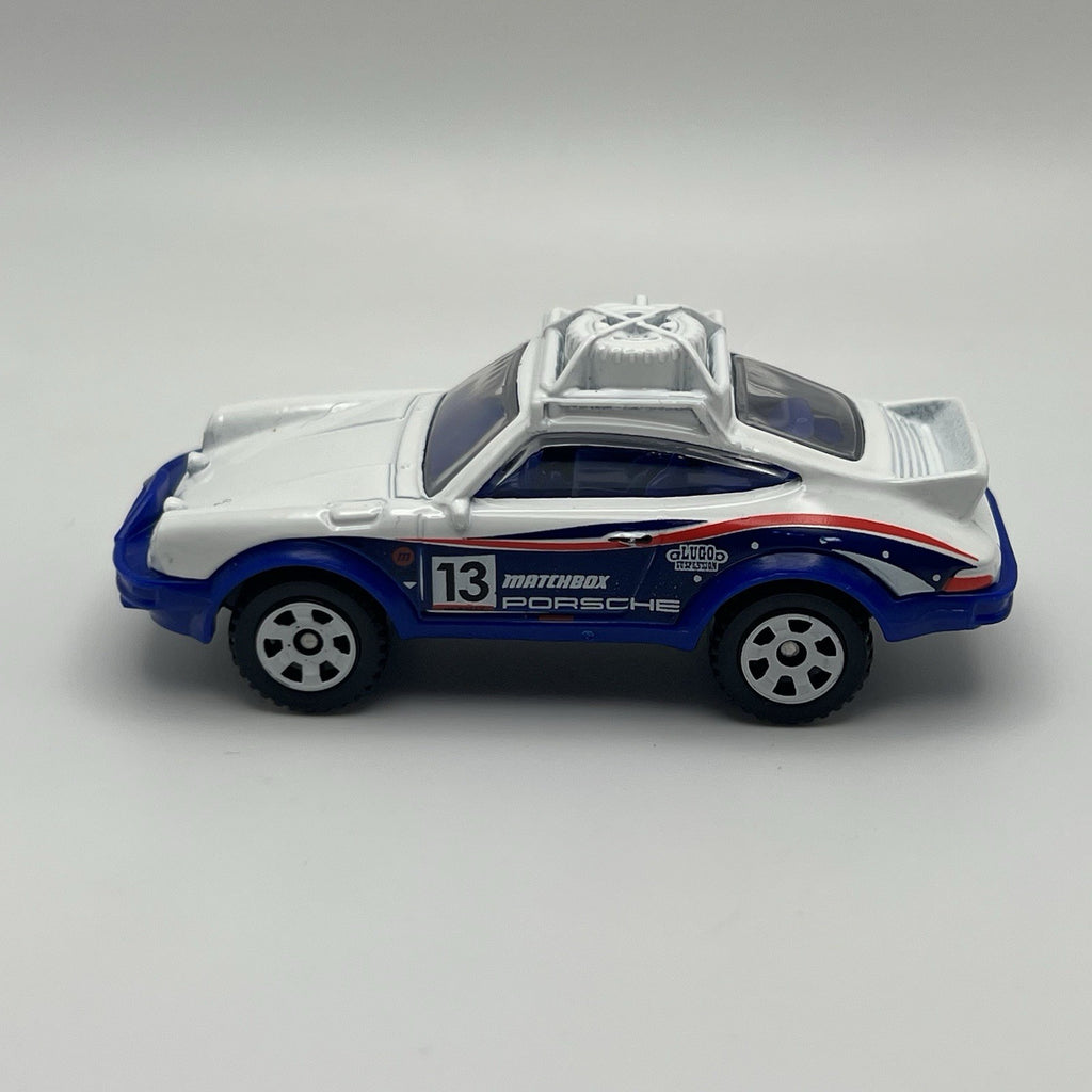 1985 Porsche 911 Rally 1/64 MATCHBOX Released 2018 BLUE AND WHITE