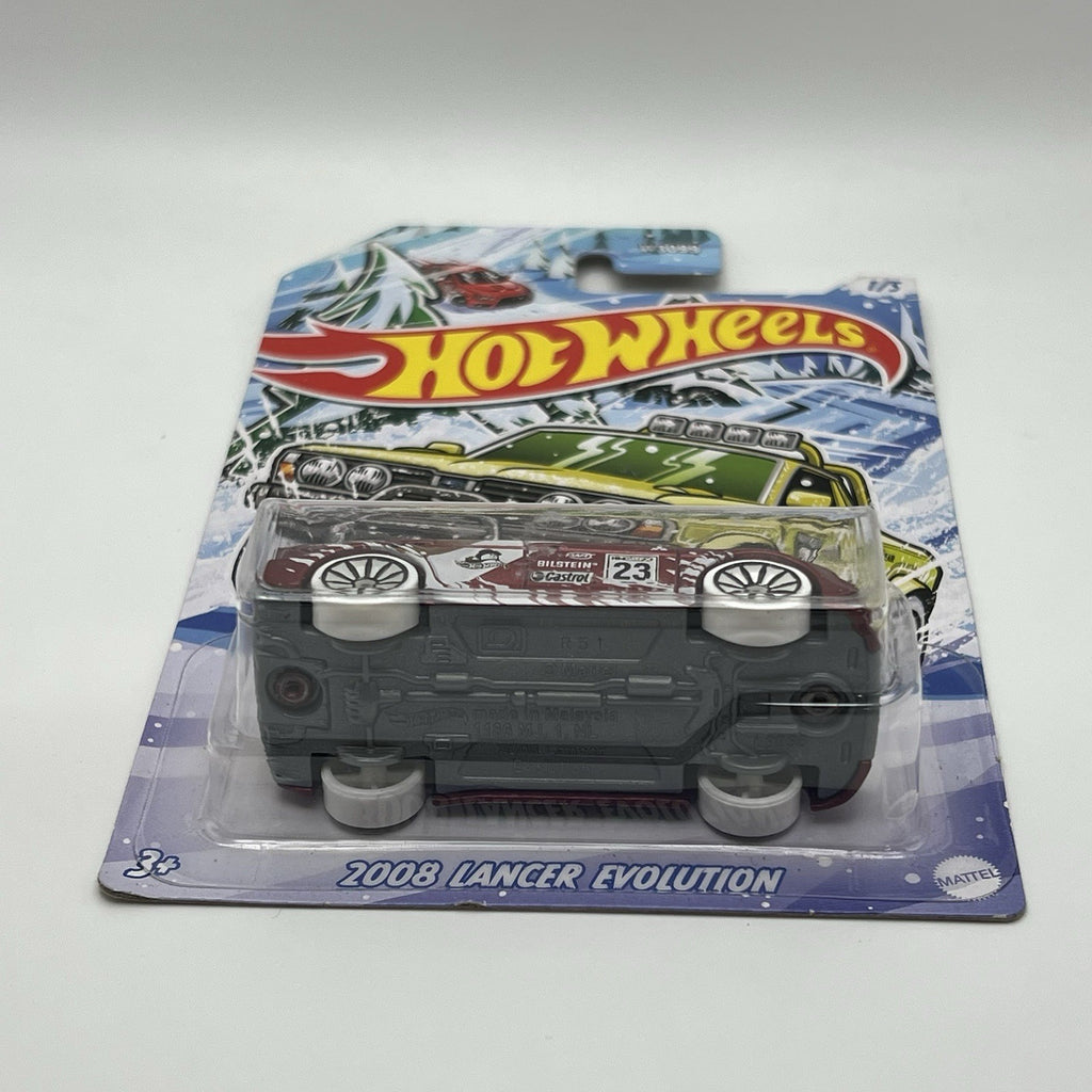 2023 Hot Wheels Winter Holiday Collection 2008 Lancer Evolution Satin Red Model