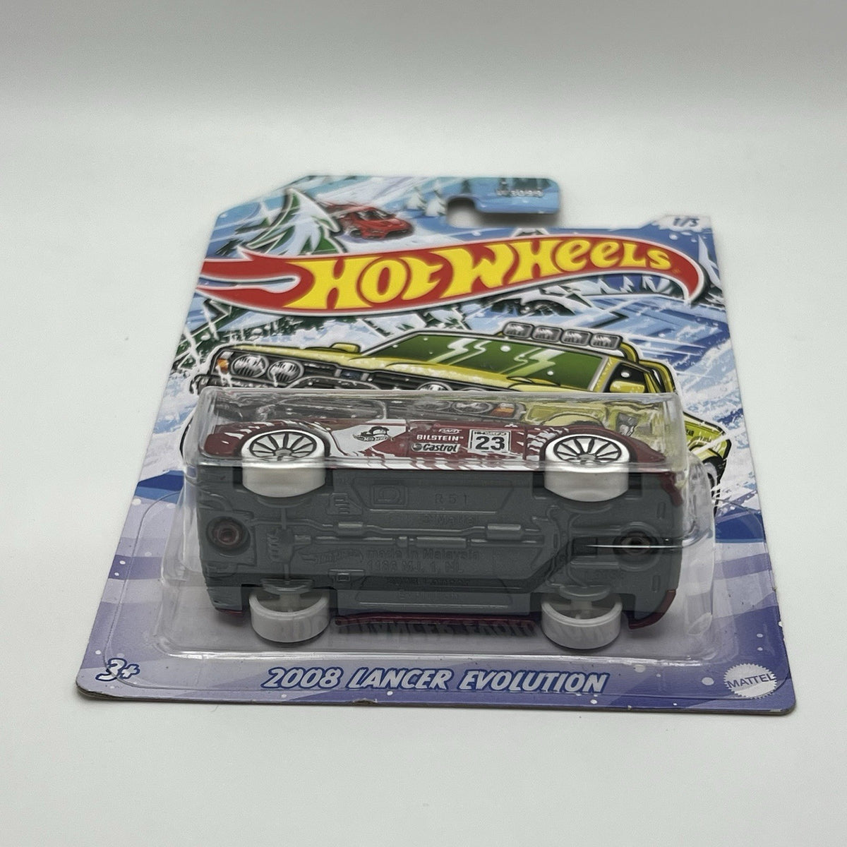 2023 Hot Wheels Winter Holiday Collection 2008 Lancer Evolution Satin Red Model