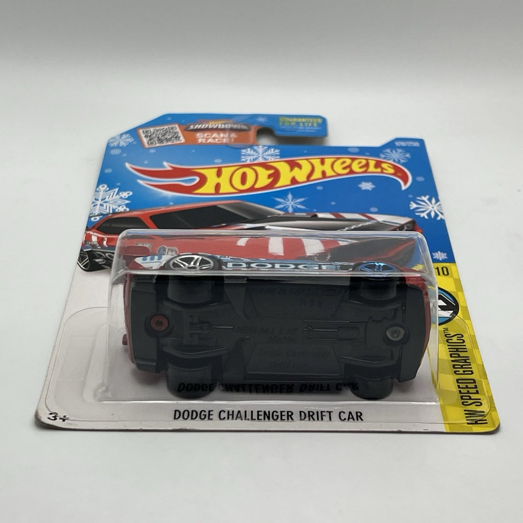 2016 Hot Wheels Snowflakes DODGE CHALLENGER DRIFTCAR Red 178/250