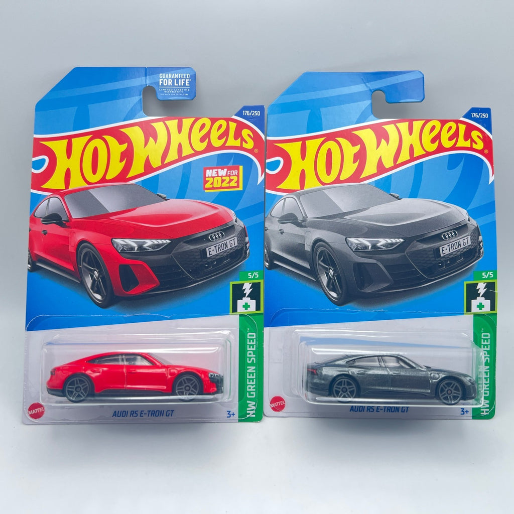 Hot Wheels Audi RS e-tron GT Lot of 2 Red + Gray 176/250 HW Green Speed 5/5
