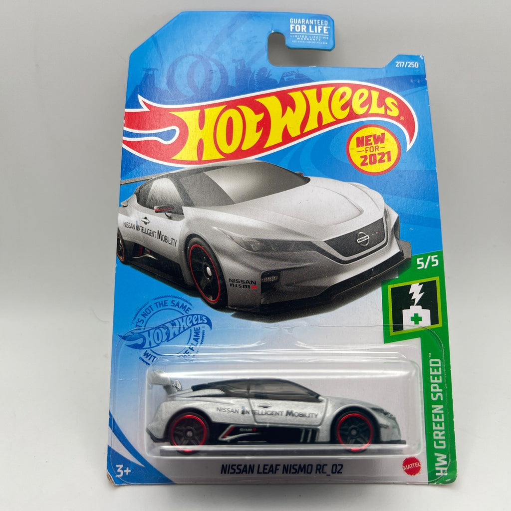 Hot Wheels Nissan Leaf Nismo RC_02 Silver 217/250 HW Green Speed 5/5 1:64