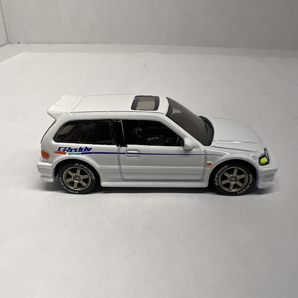 2018 Hot Wheels #4 '90 Honda Civic EF in White HW  Greddy With Real Riders