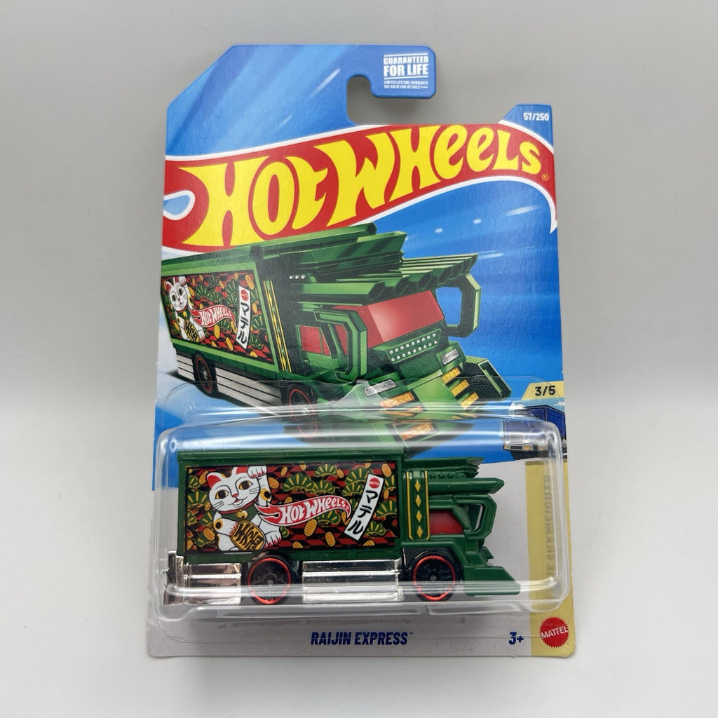 2026 HOT WHEELS C CASE RAIJIN EXPRESS 57/250 - HW HEAVYWEIGHTS -3/5 , GREEN