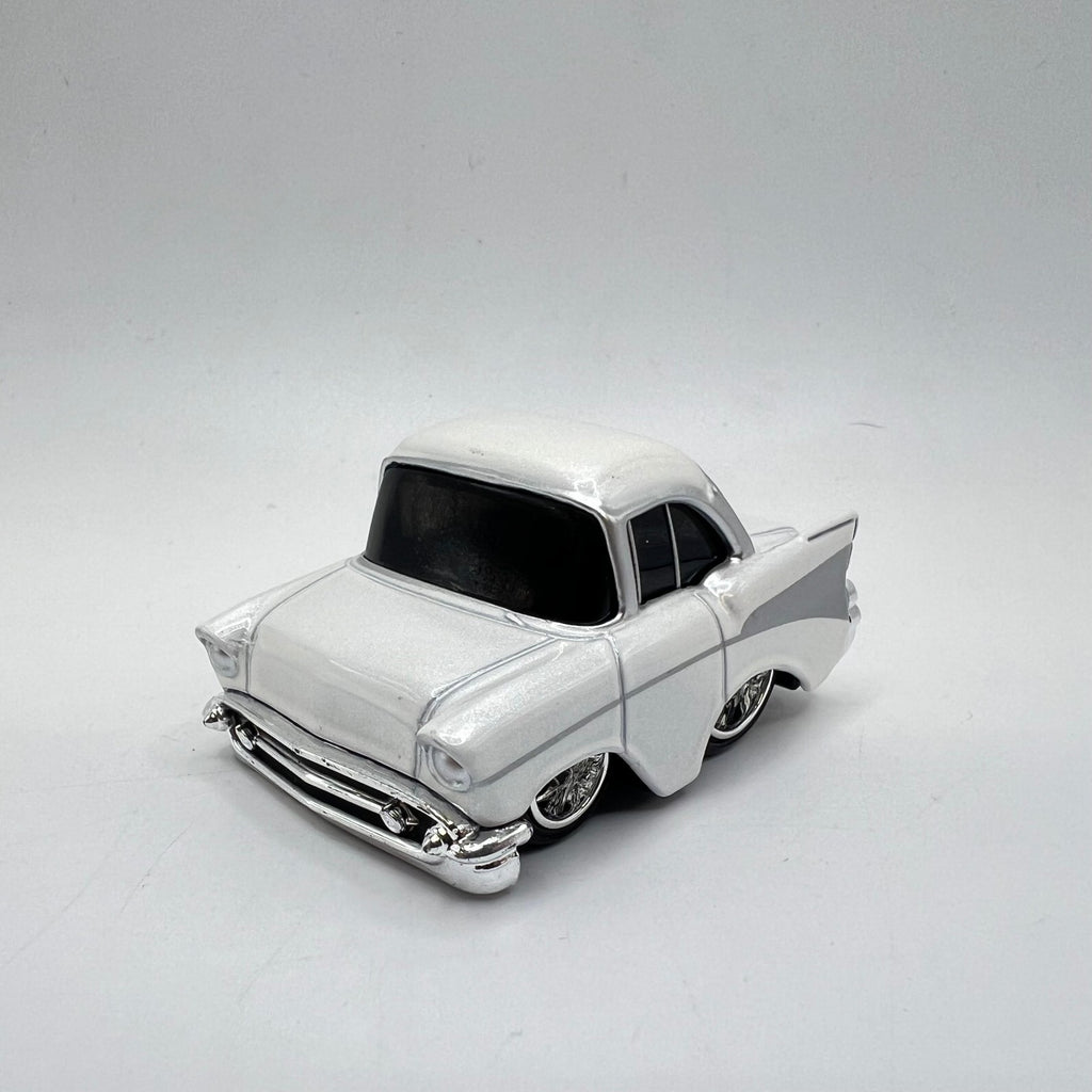 Car Tuned MGA '57 Chevy Bel Air Pearl White Chibi LOOSE