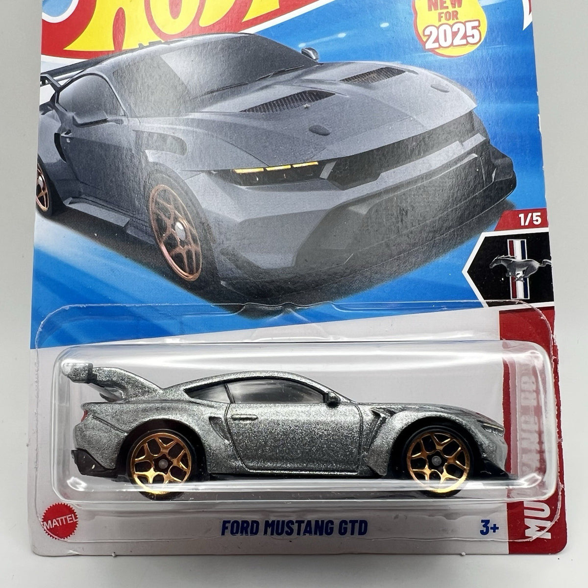 Hot Wheels Silver Ford Mustang GTD MUSTANG 60 1/5 #34/250 New On Card