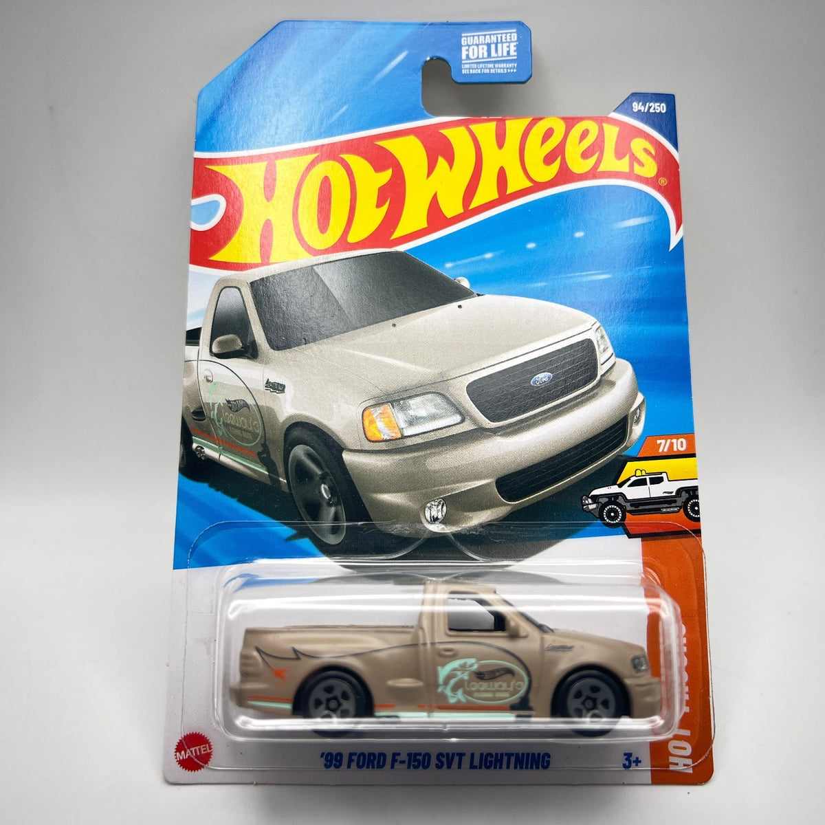 Hot Wheels '99 Ford F-150 SVT Lightning Tan 94/250 HW Hot Trucks 7/10