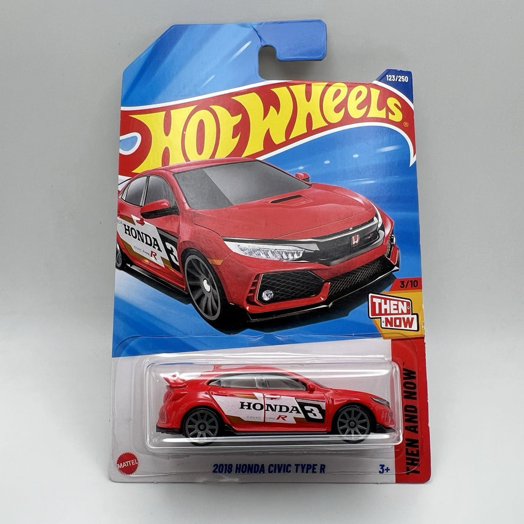 2025 Hot Wheels Red 2018 Honda Civic Type R 123/250 Then And Now 3/10