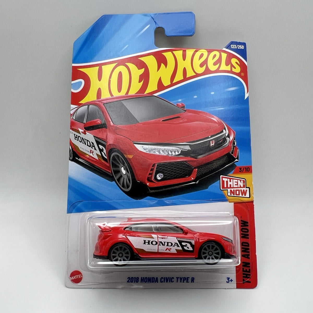 2025 Hot Wheels Red 2018 Honda Civic Type R 123/250 Then And Now 3/10