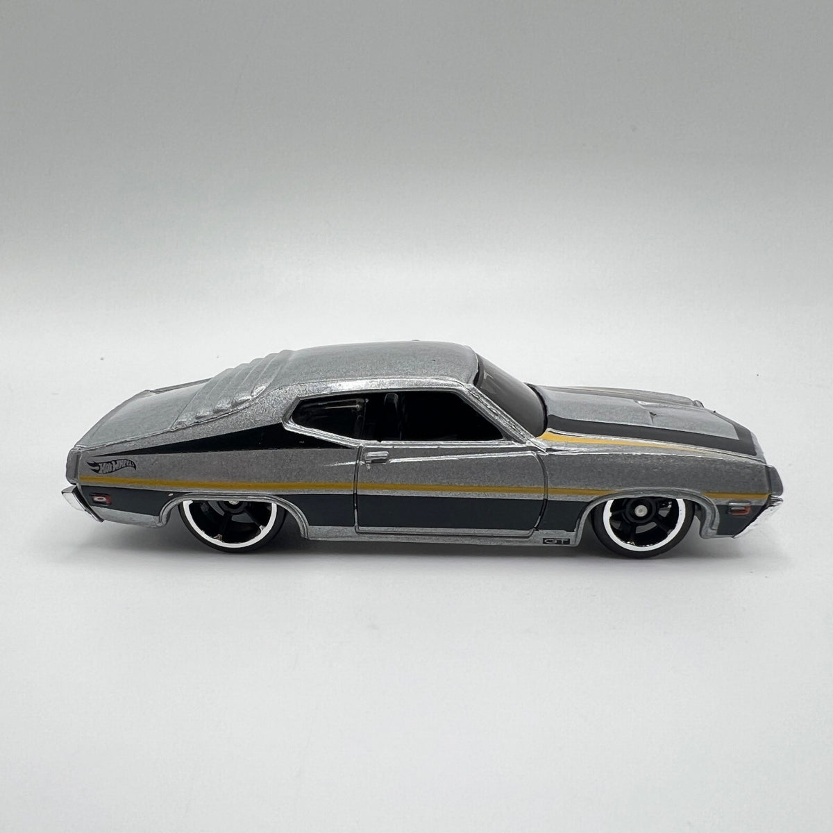 Hot Wheels '70 Ford Torino Gray Black LOOSE 1/64