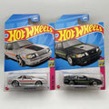 Hot Wheels 1984 MUSTANG SVO Lot of 2 Fox Body - 2023 The 80s - Black & Silver