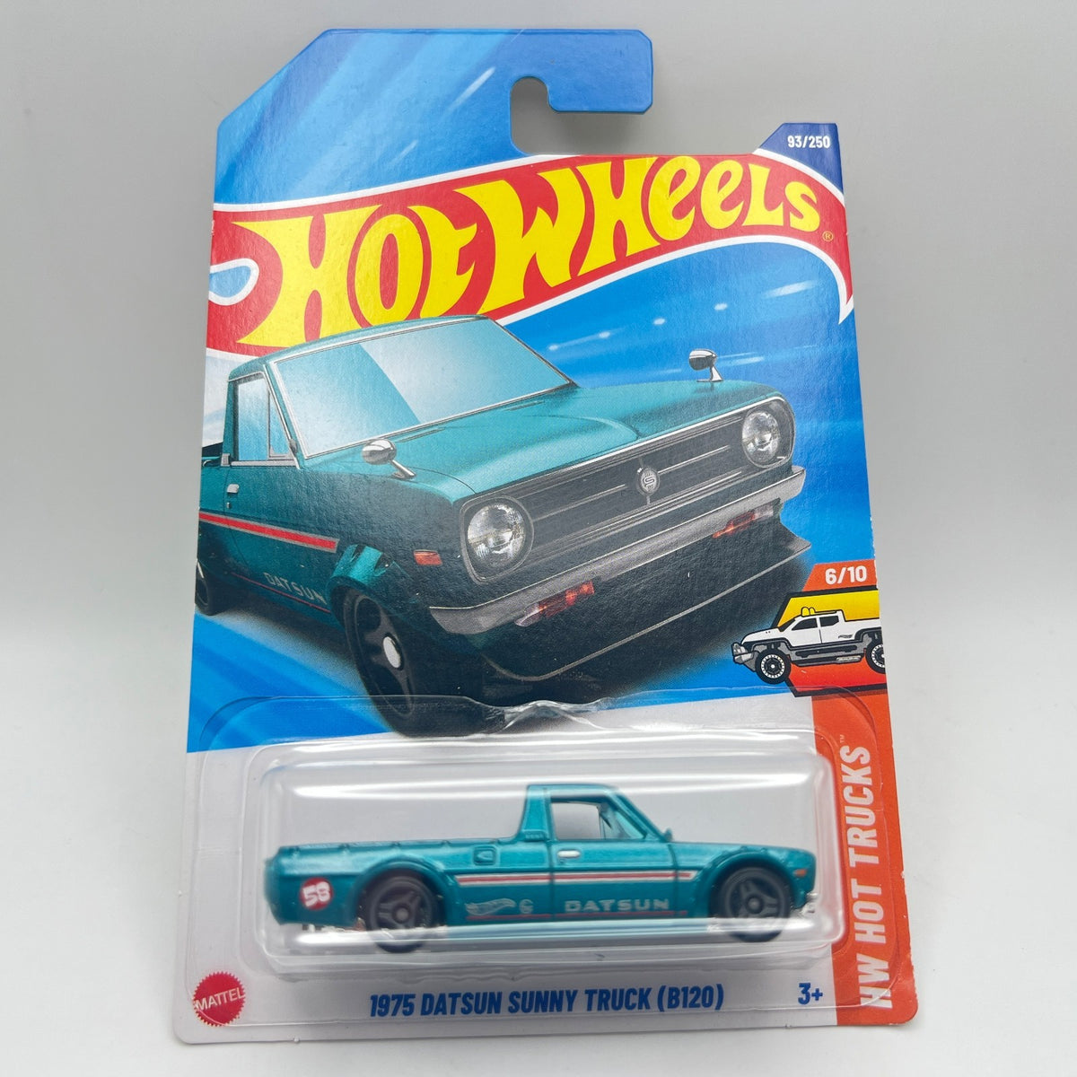 Hot Wheels 1975 Datsun Sunny Truck B120 93/250 Hot Trucks 6/10 Teal