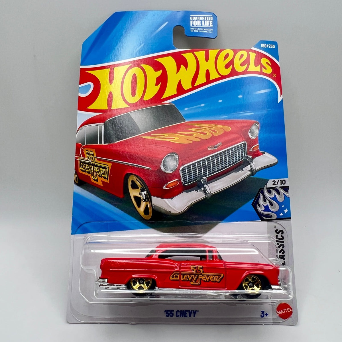 Hot Wheels '55 Chevy 180/250 Red Cool Classics 2/10