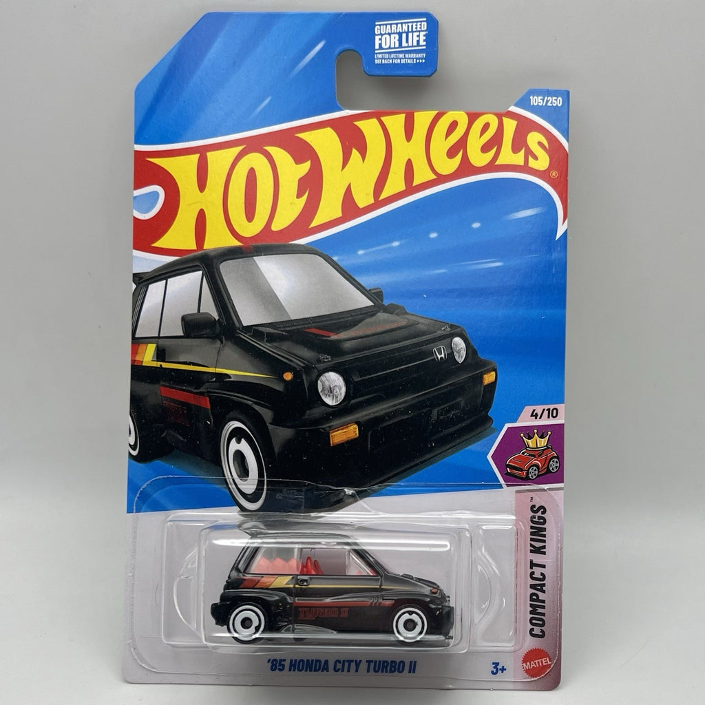 2026 Hot Wheels ‘85 Honda City Turbo II Compact Kings Black Car 1/64 Toy NEW