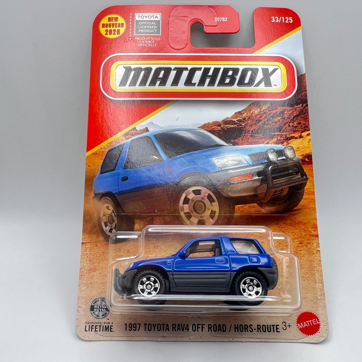 Matchbox 1997 Toyota RAV4 Off Road 33/125 Blue New 2026 Mainline