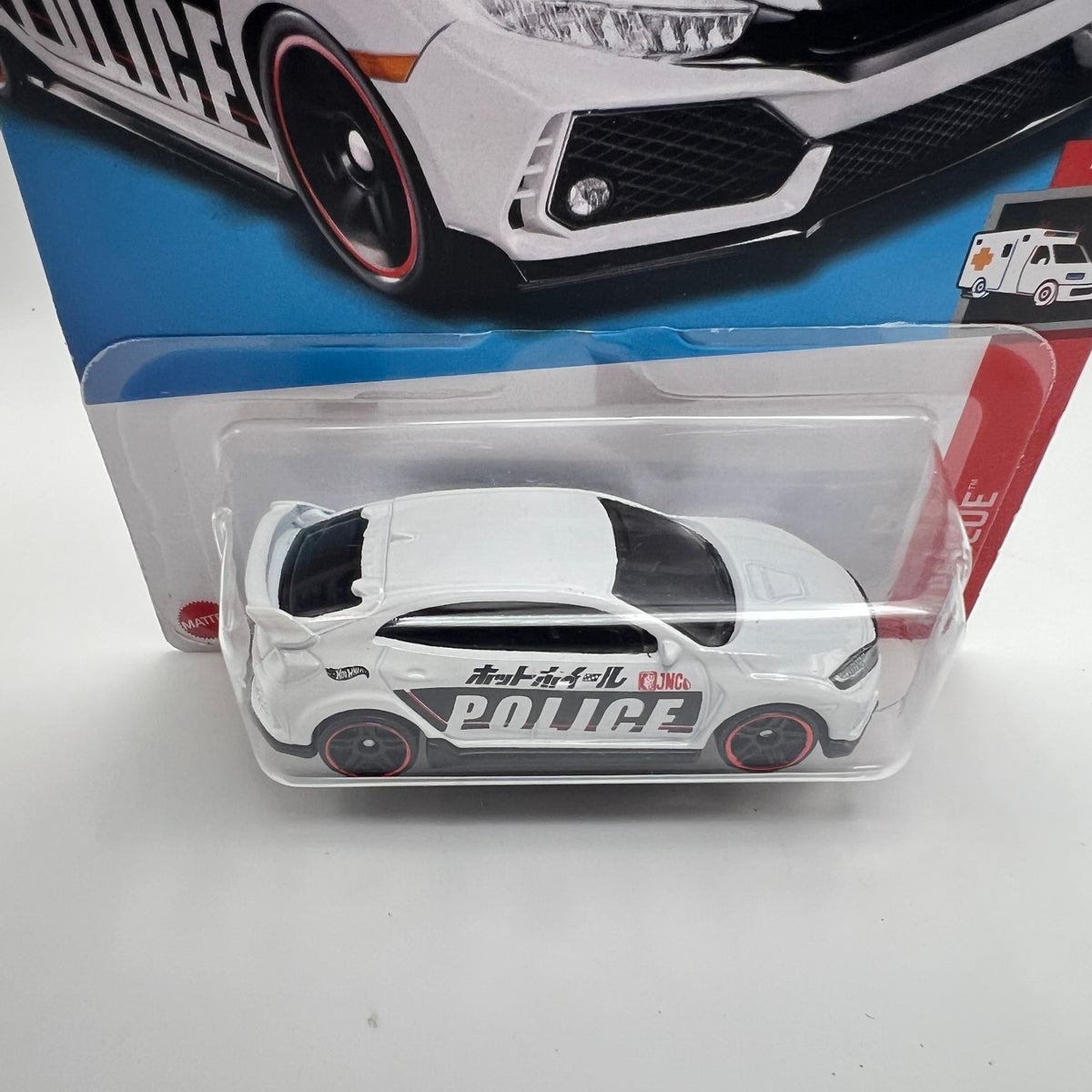Hot Wheels 2018 Honda Civic Type R 215/250 HW Rescue 4/10 White Police