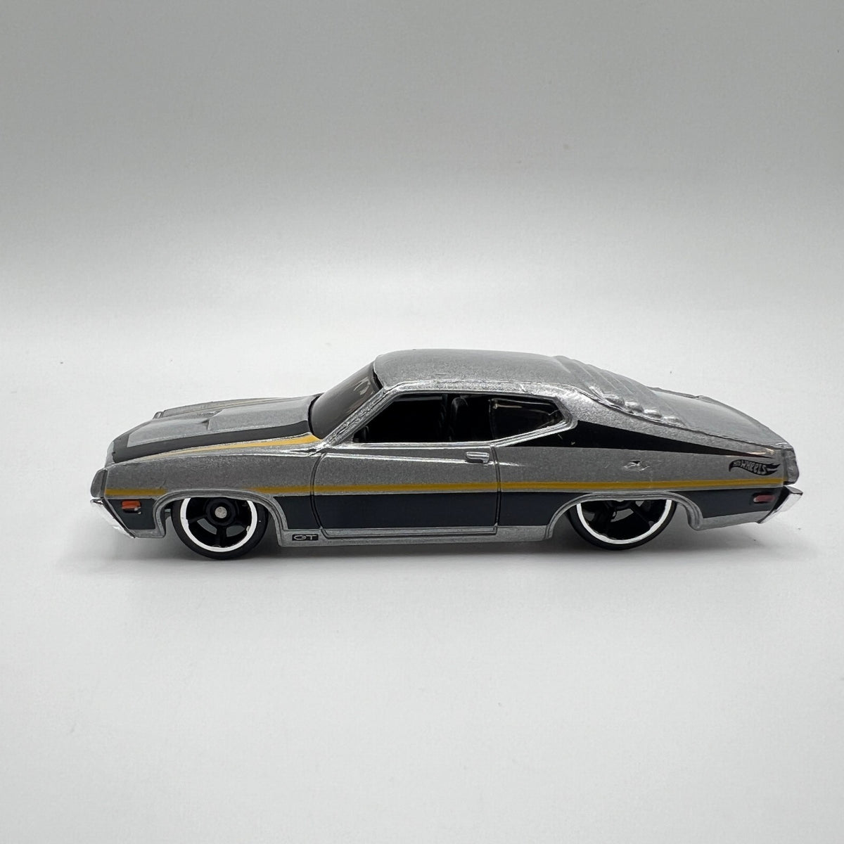 Hot Wheels '70 Ford Torino Gray Black LOOSE 1/64