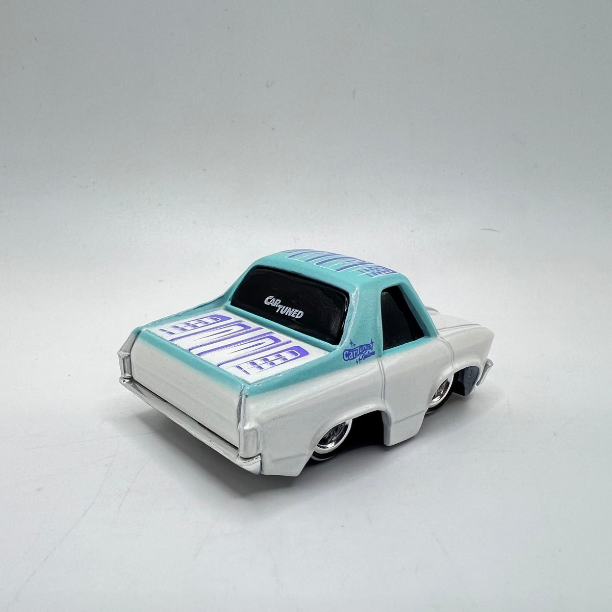 Car Tuned MGA Chevy El Camino White Teal Chibi LOOSE