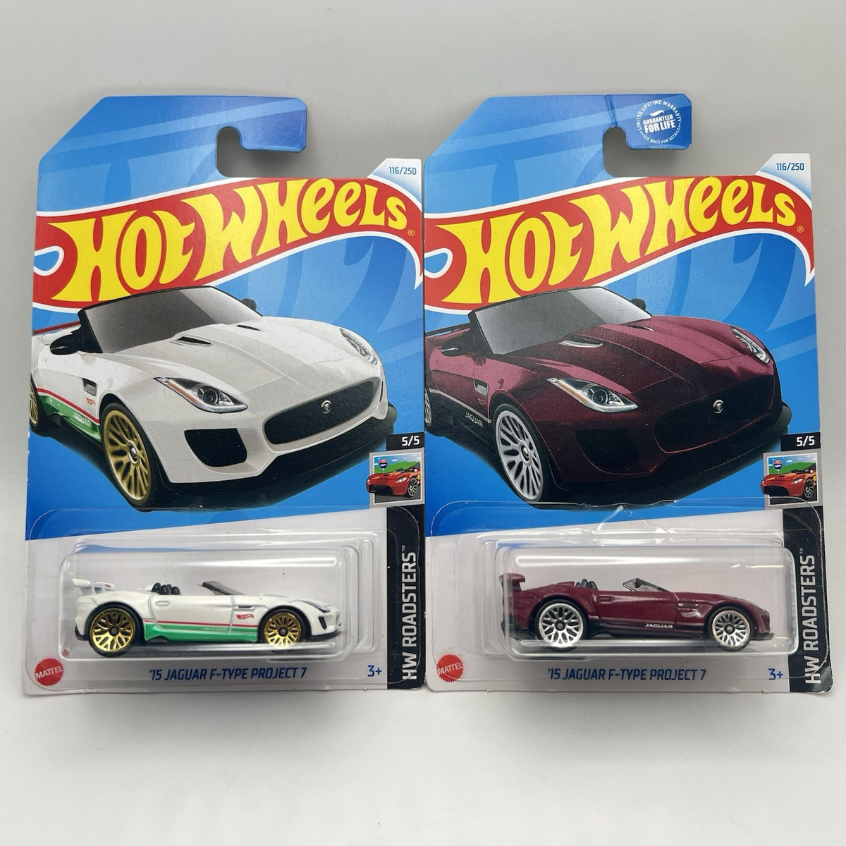 Hot Wheels '15 Jaguar F-Type Project 7 Magenta + White #116 - 2024 HW Roadsters