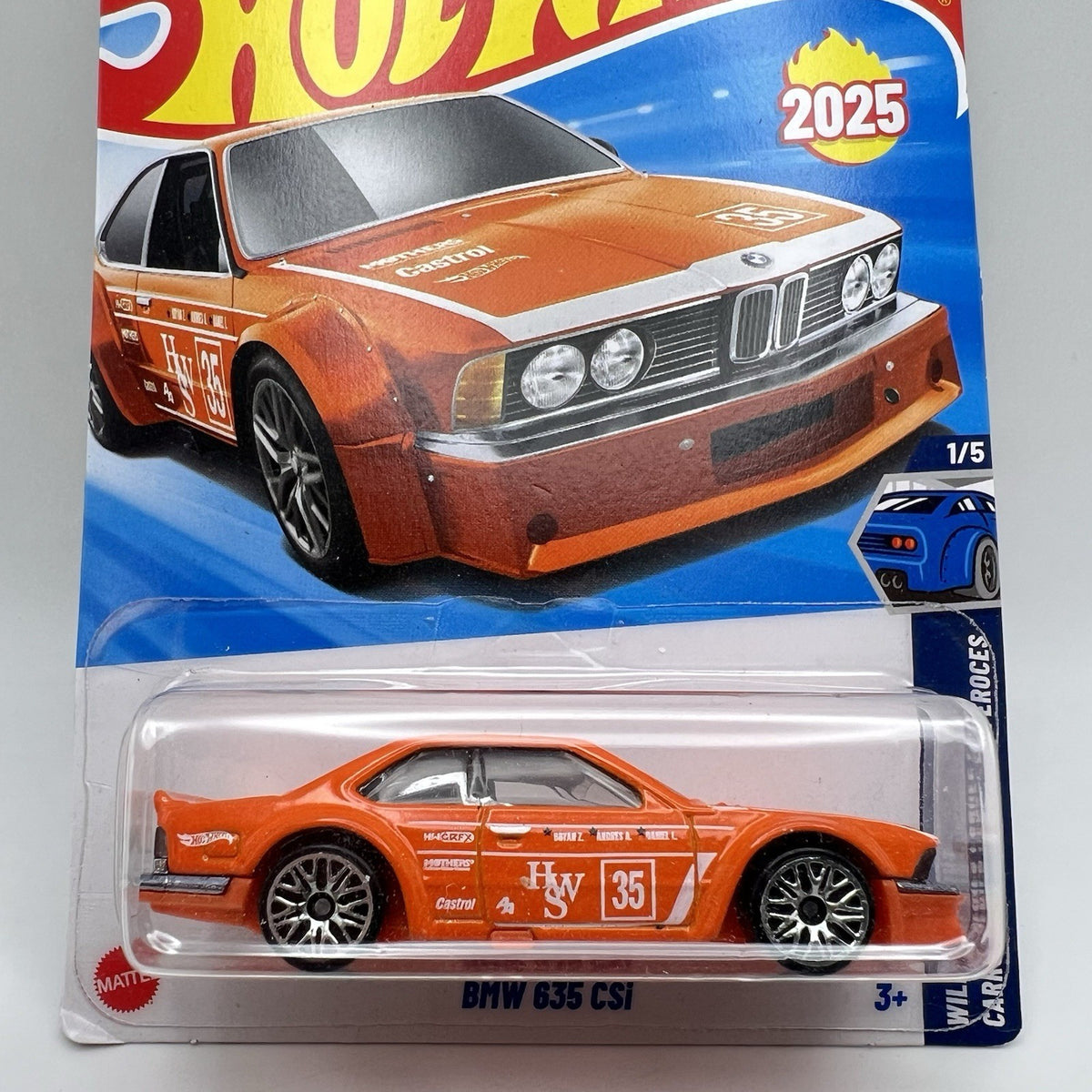 BMW 635 CSi 185/250 Hot Wheels 2025  Wild Widebody 1/5 orange