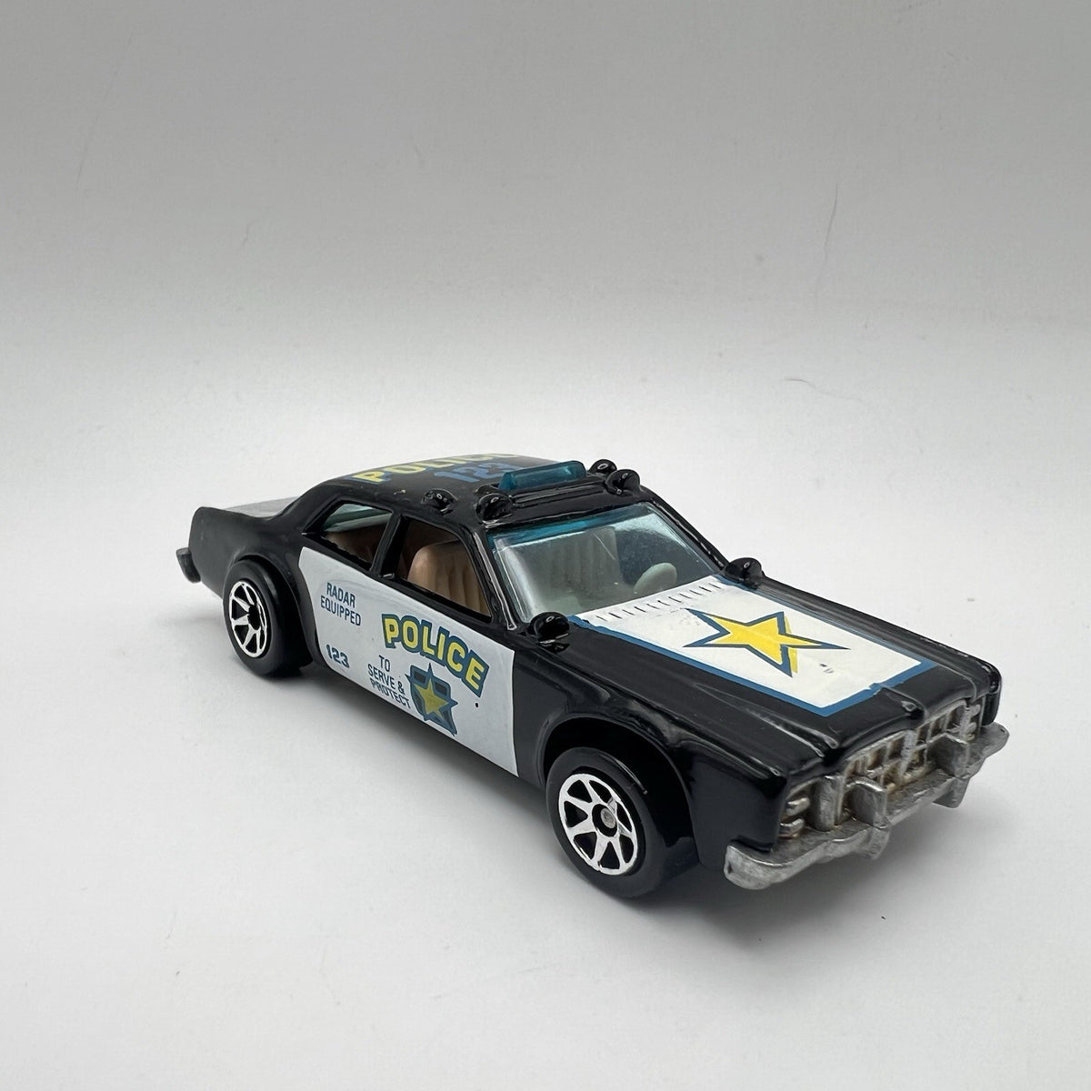 1977 Hot Wheels Police Car Emergency Squad Black & White 1:64 DIECAST Toy Car