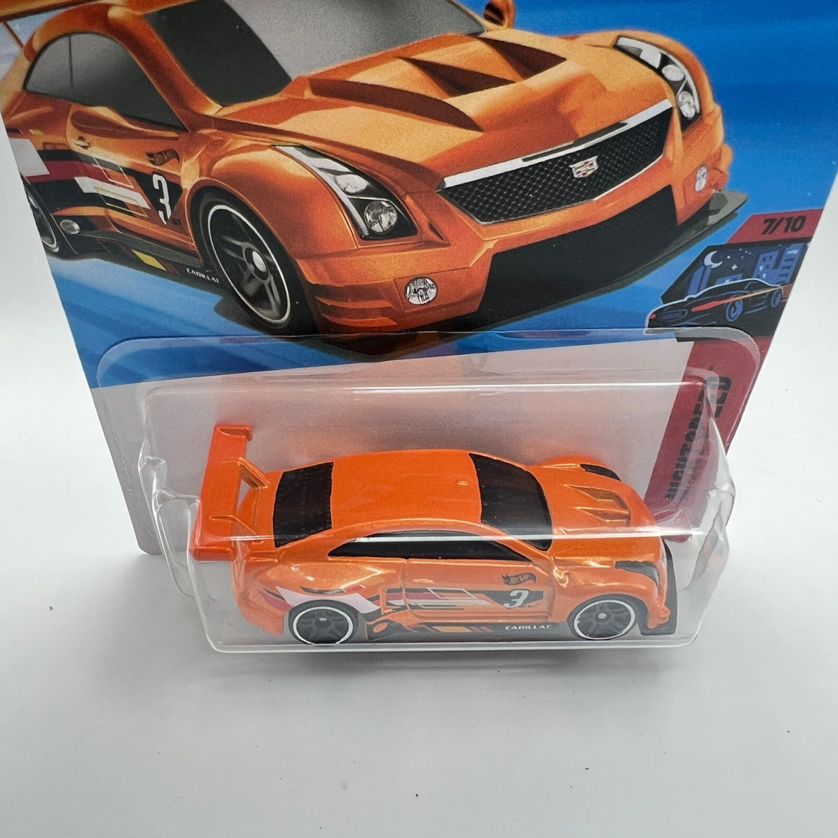 Hot Wheels 16 Cadillac ATS-V R 90/250 Nightspeed 7/10 Orange 1:64