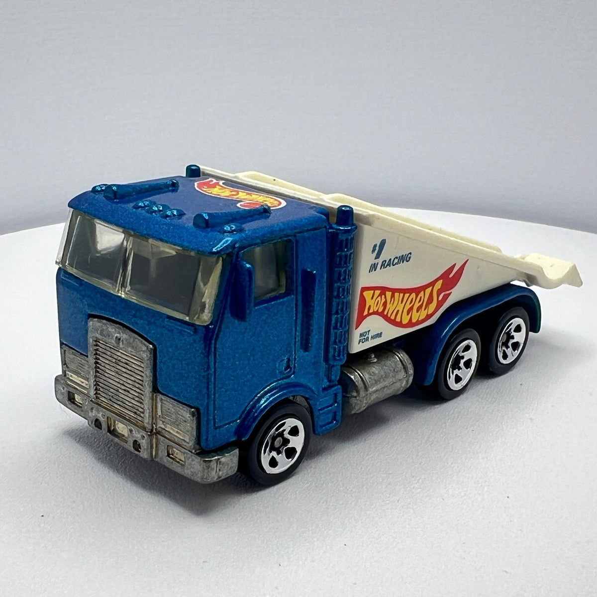 Hot Wheels Ramp Truck Blue #1 In Racing Not For Hire LOOSE 1/64