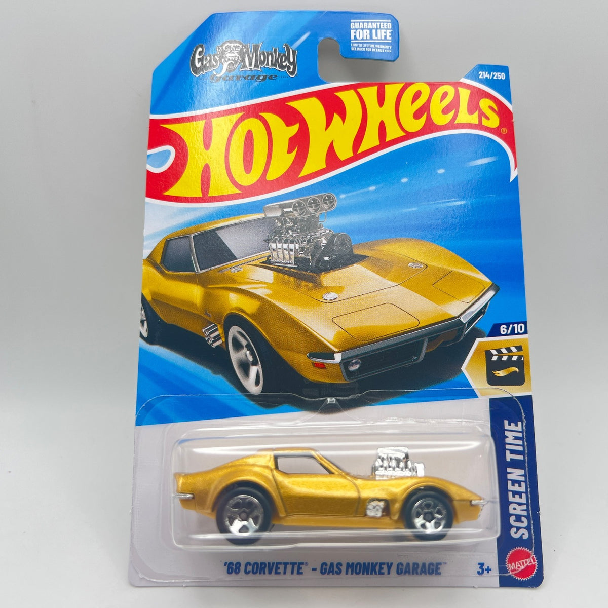Hot Wheels '68 Corvette Gas Monkey Garage Gold 214/250 Screen Time 6/10