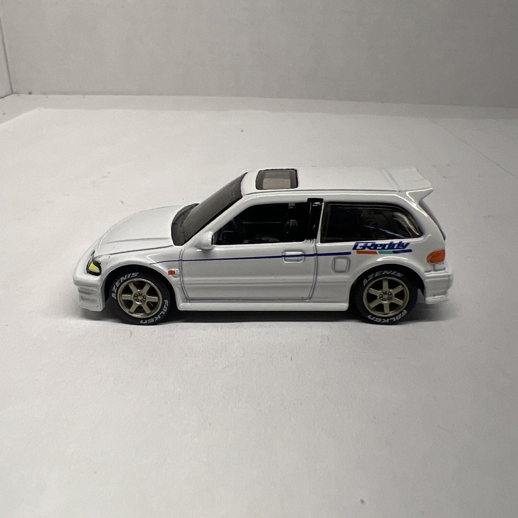 2018 Hot Wheels #4 '90 Honda Civic EF in White HW  Greddy With Real Riders