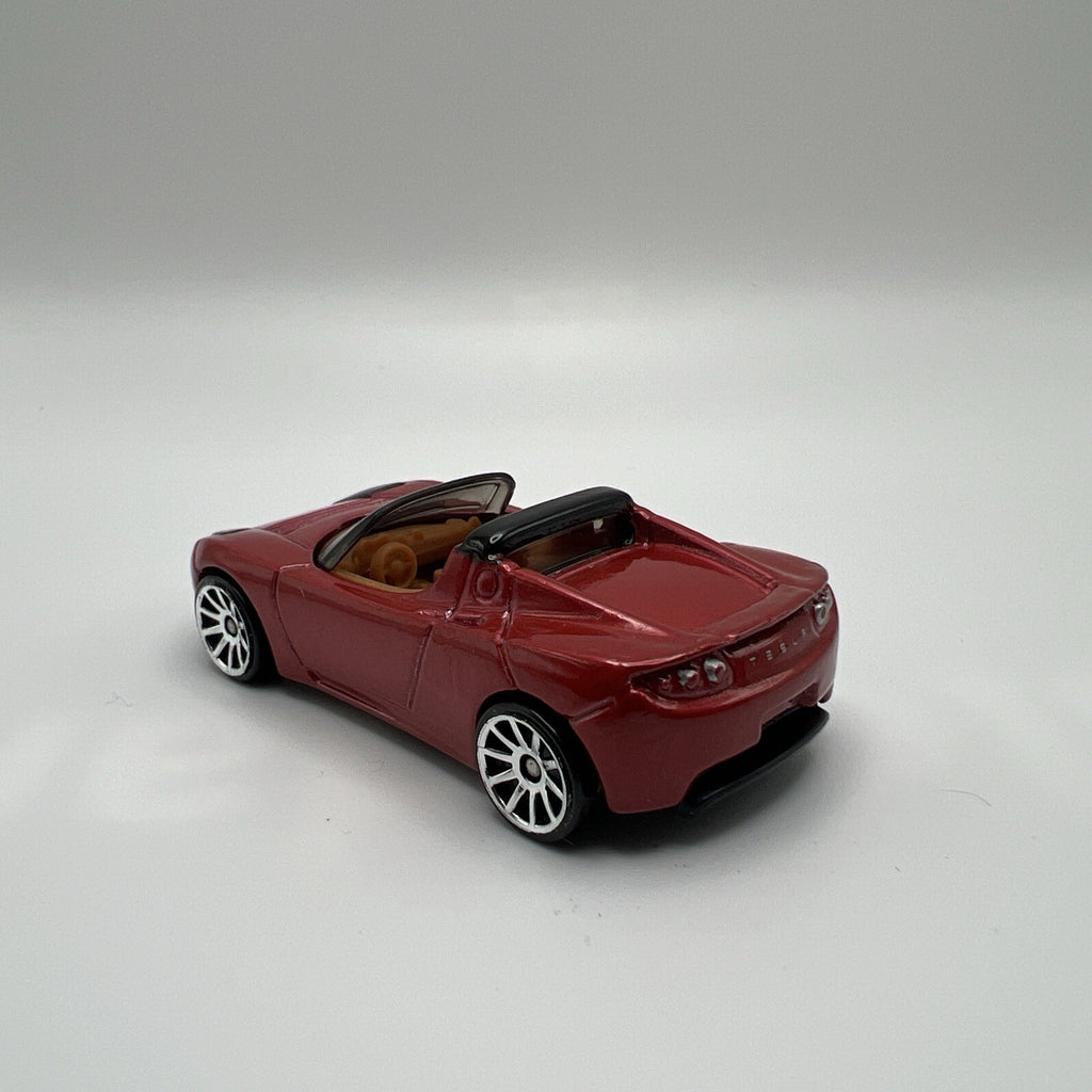 HOT WHEELS 2008 TESLA ROADSTER, 2008 NEW MODELS,RED,LOOSE NICE