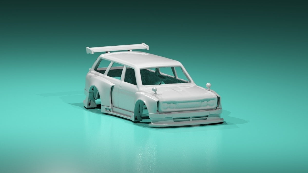 Shadowline Wide Body Kit for Hot Wheels Datsun 510 Wagon - Resin - 3d Printed