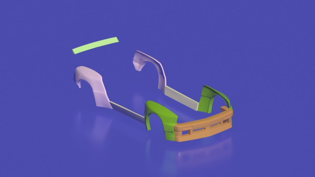 Pandem Style Wide Body Kit for Hot Wheels BMW E30 - Resin - 3d Printed