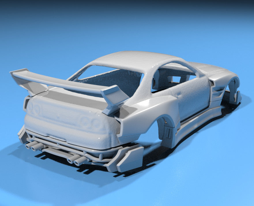 FatBoi Style Wide Body Kit for Hot Wheels Nissan Skyline GTR33 - Resin