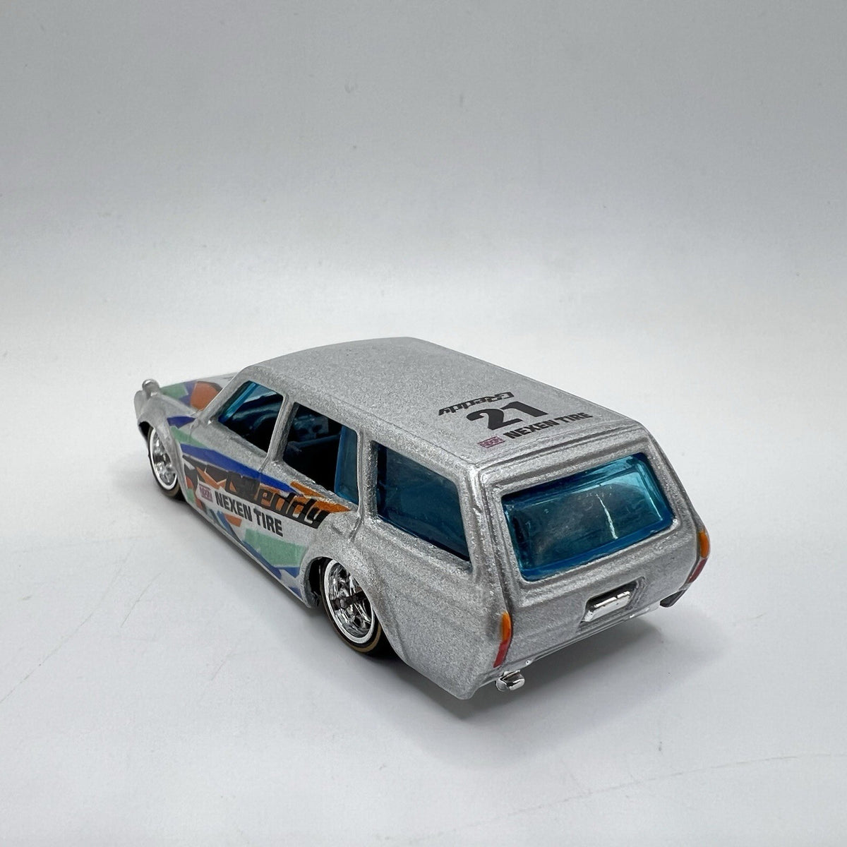 2026 Hotwheels Custom Design 1971 Datsun 510 Wagon Greddy Custom Silver
