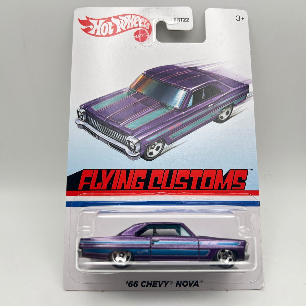 Hot Wheels '66 Chevy Nova Purple Flying Customs