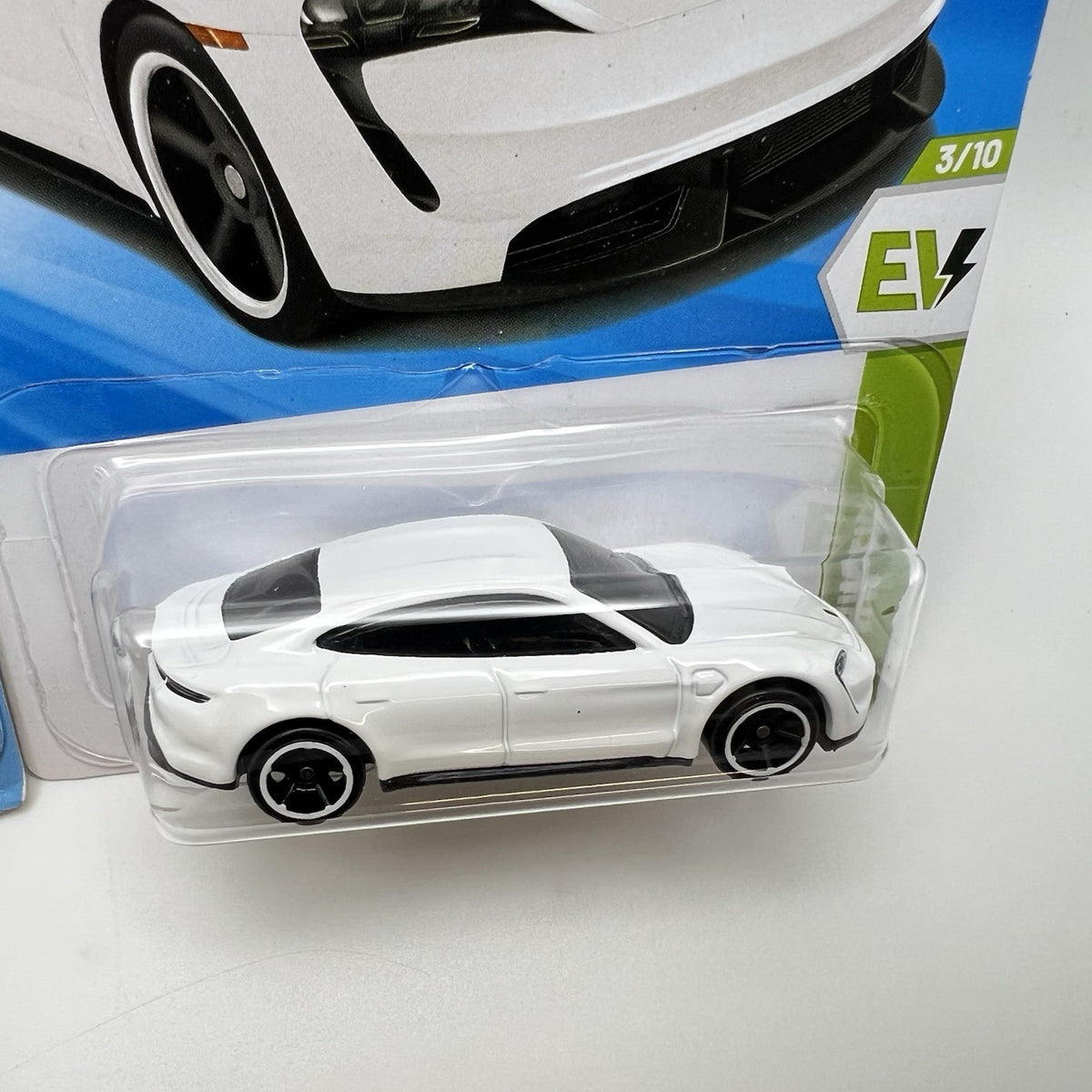 Lot Of 2 Hot Wheels Porsche Taycan Turbo S Green & White