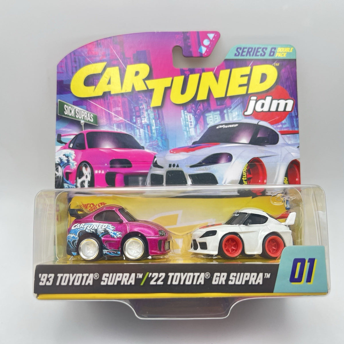 NEW - 2025 Car Tuned JDM Series 6 - 2 Pack - Sick Supras 93 Toyota & 22 GR Supra