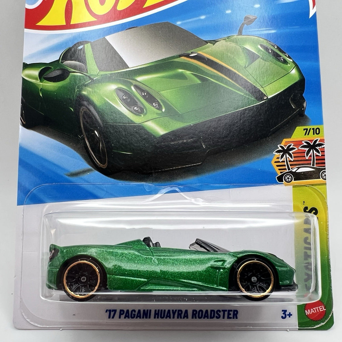 Hot Wheels '17 Pagani Huayra Roadster HW Roadsters 1:64 Green Diecast Car