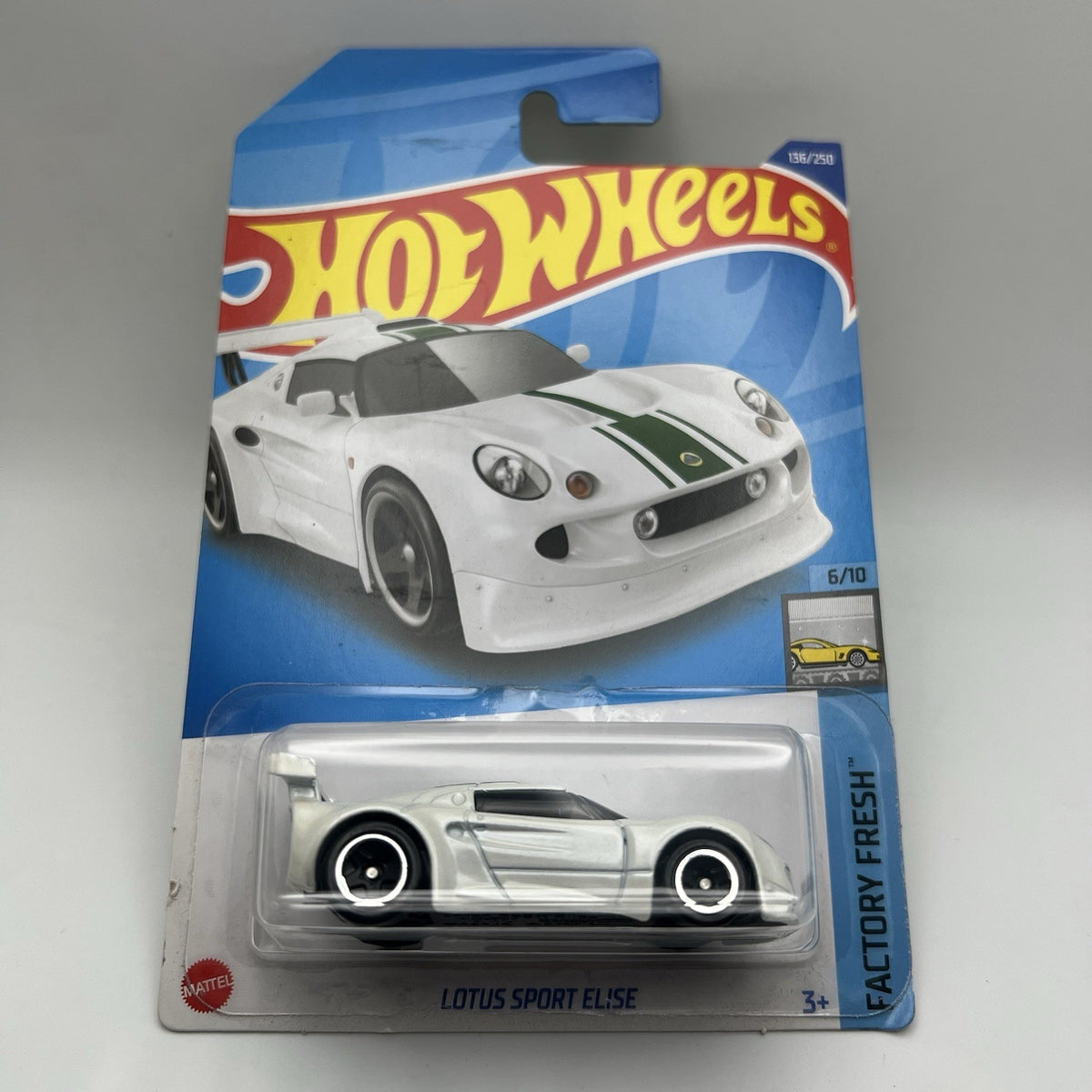 2022 Hot Wheels #136 Factory Fresh 6/10 LOTUS SPORT ELISE White w/Black 5 Spokes