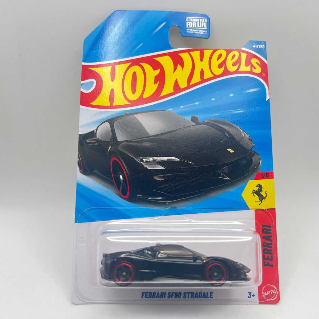 Hot Wheels 2026 Mainline Ferrari Series Ferrari SF90 Stradale Black #41