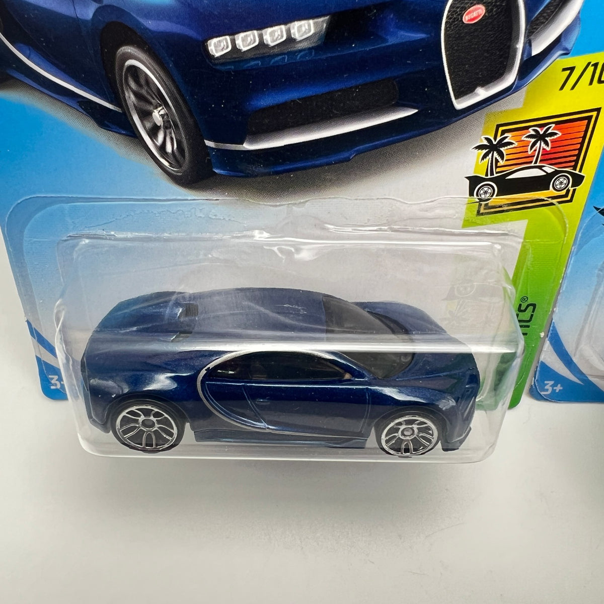 Hot Wheels '16 Bugatti Chiron Lot of 2 Blue 236/250 HW Month + Black 89/250