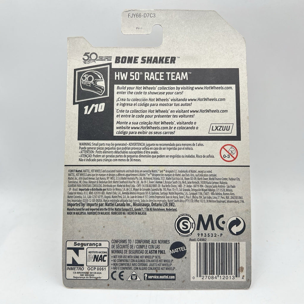 2017 Hot Wheels 50th Anniversary Bone Shaker 334/365 50th Race Team