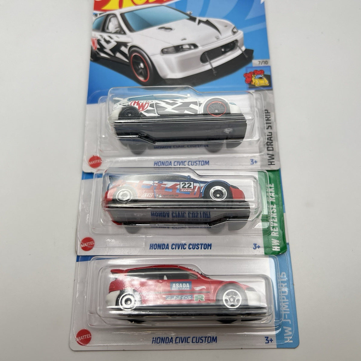*NEW* HOT WHEELS VHTF HONDA CIVIC CUSTOM - Lot Of 3 Variations