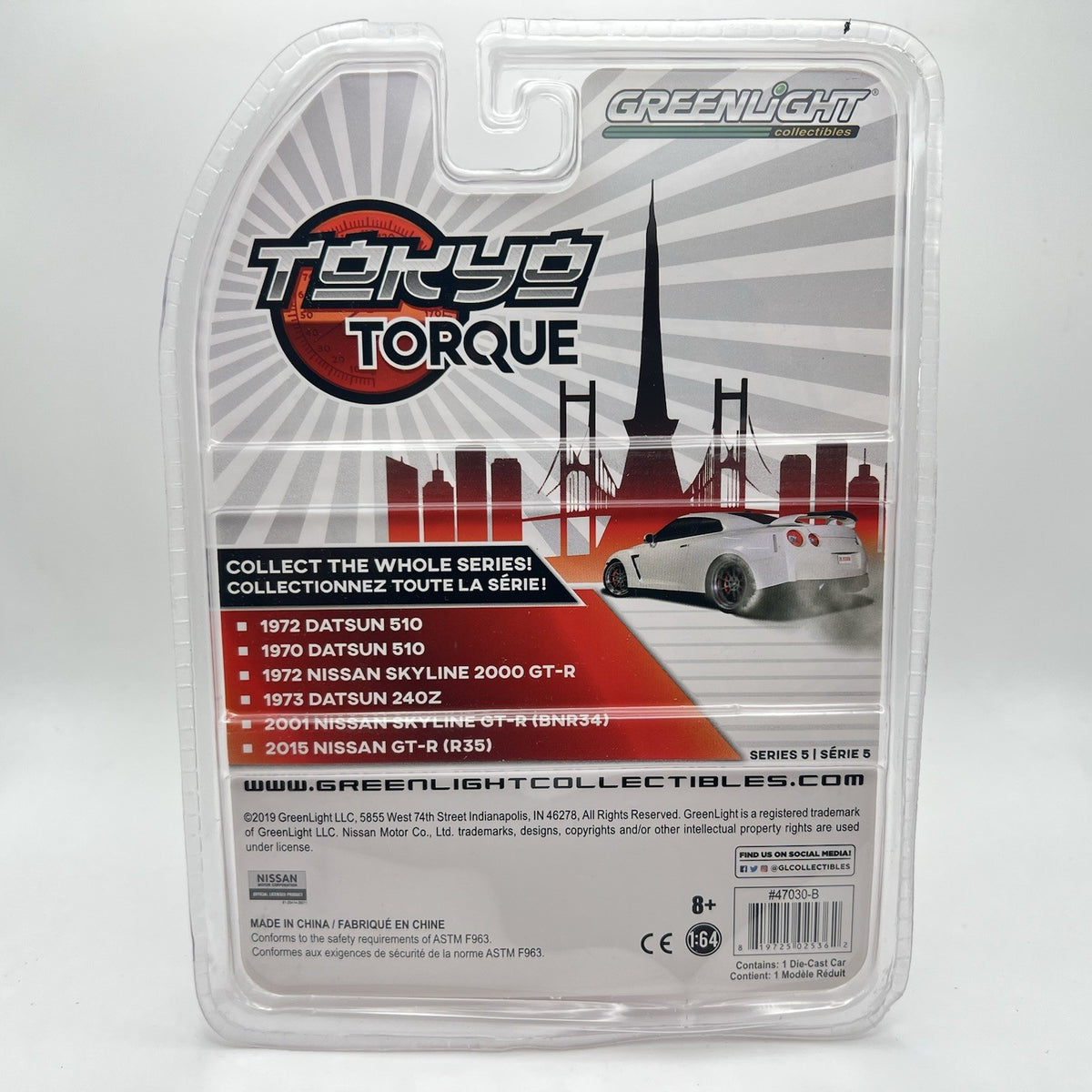 GREENLIGHT Tokyo Torque Series 5 1970 Datsun 510 Red 1:64